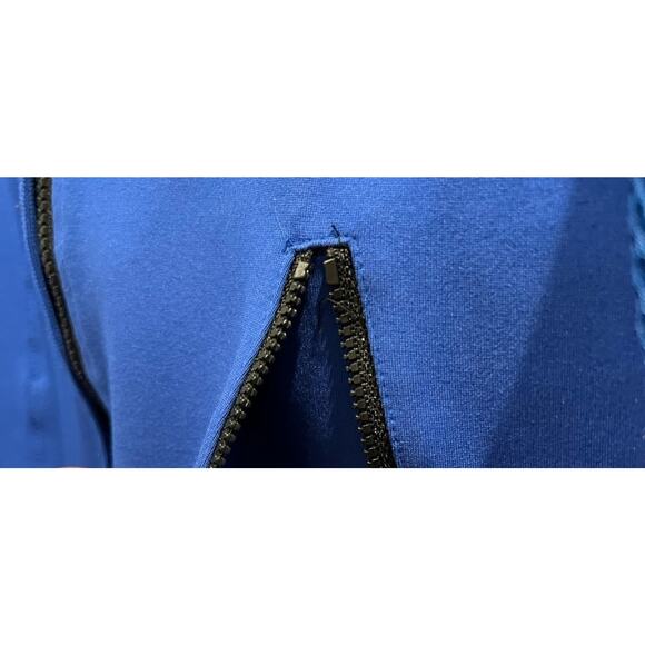 Elie Tahari Sports Jacket Womens Medium Blue Eyelet Hooded Nautical Lagenlook - Picture 8 of 8